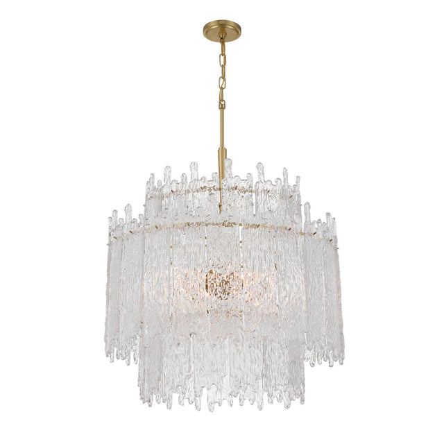 Crystorama Libby Langdon Ackerly 8 Light Aged Brass Chandelier