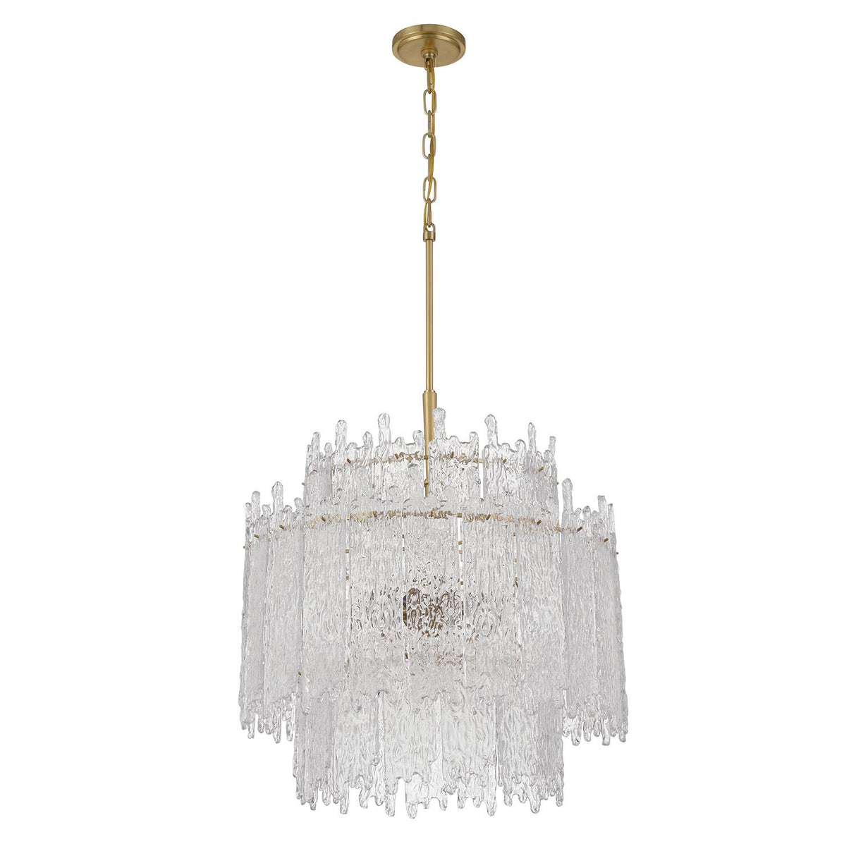 Crystorama Libby Langdon Ackerly 8 Light Aged Brass Chandelier