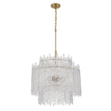 Crystorama Libby Langdon Ackerly 8 Light Aged Brass Chandelier
