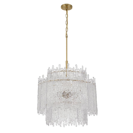Crystorama Libby Langdon Ackerly 8 Light Aged Brass Chandelier