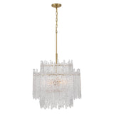 Crystorama Libby Langdon Ackerly 8 Light Aged Brass Chandelier