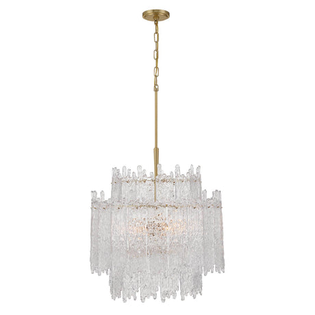 Crystorama Libby Langdon Ackerly 8 Light Aged Brass Chandelier