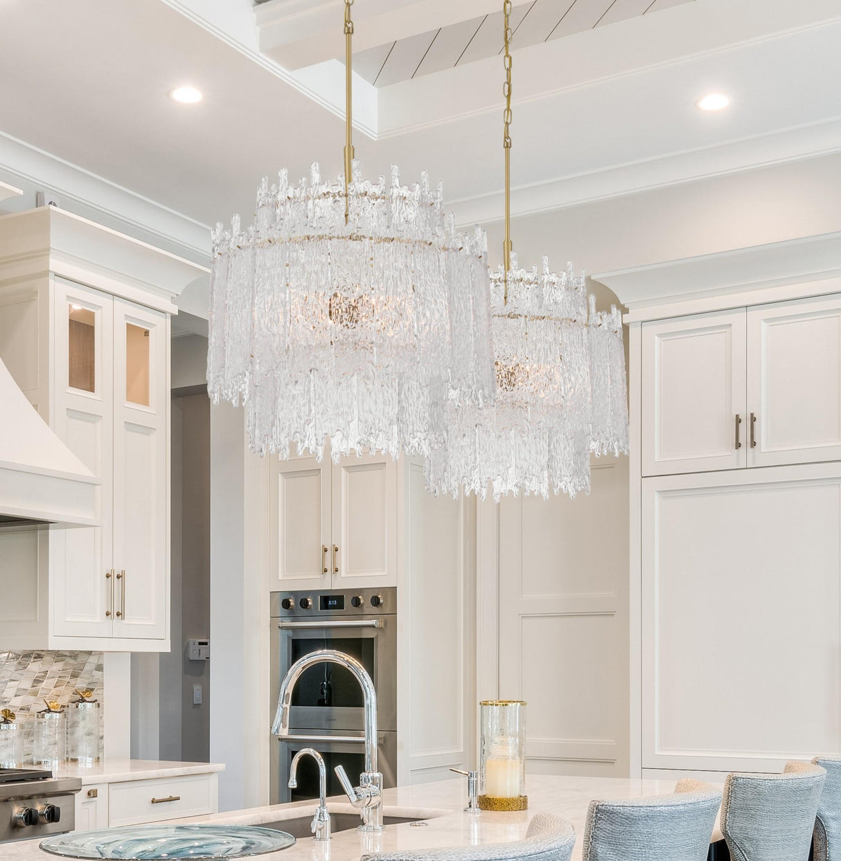 Crystorama Libby Langdon Ackerly 8 Light Aged Brass Chandelier