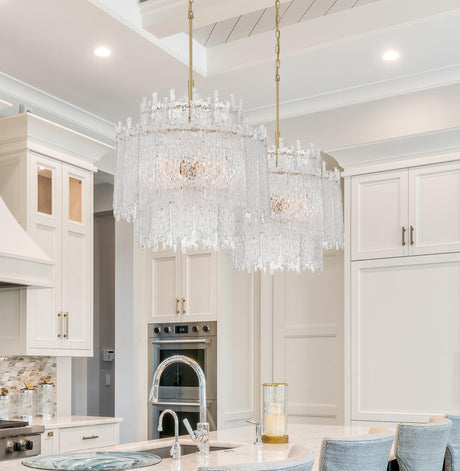 Crystorama Libby Langdon Ackerly 8 Light Aged Brass Chandelier