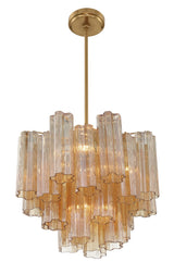 Crystorama Addis 4 Light Aged Brass Mini Chandelier