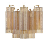 Crystorama Addis 2 Light Aged Brass Sconce