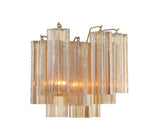 Crystorama Addis 2 Light Aged Brass Sconce