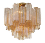 Crystorama Addis 4 Light Aged Brass Semi Flush Mount