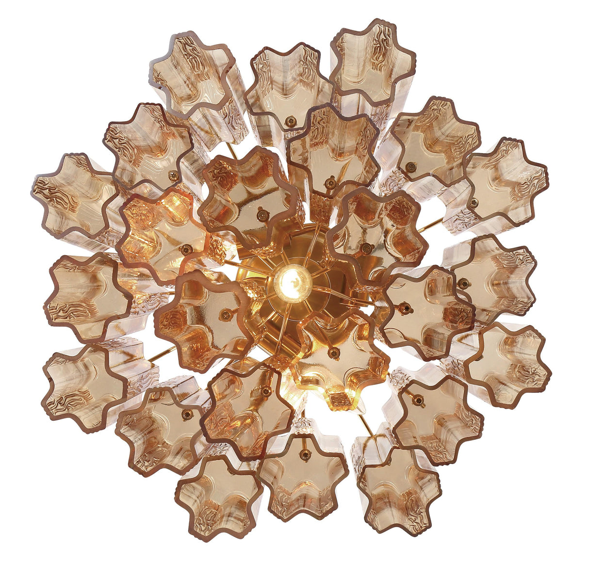 Crystorama Addis 4 Light Aged Brass Semi Flush Mount