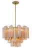 Crystorama Addis 6 Light Aged Brass Chandelier