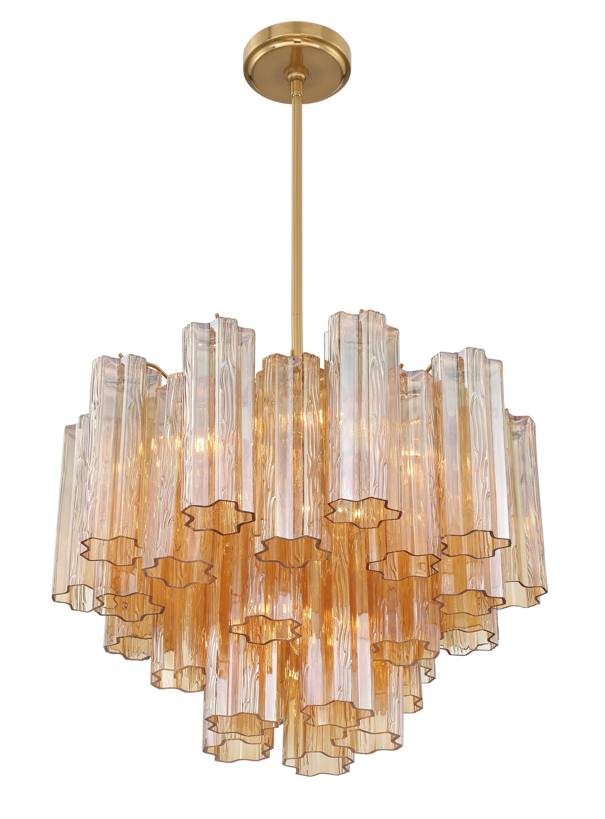 Crystorama Addis 6 Light Aged Brass Chandelier
