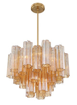 Crystorama Addis 6 Light Aged Brass Chandelier