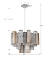 Crystorama Addis 6 Light Polished Chrome Chandelier
