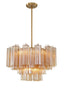 Crystorama Addis 9 Light Aged Brass Chandelier