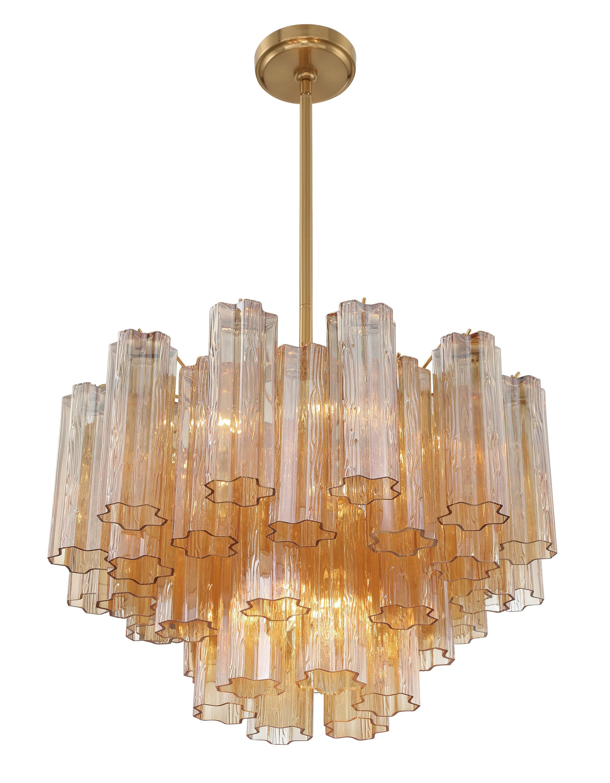 Crystorama Addis 9 Light Aged Brass Chandelier