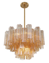 Crystorama Addis 9 Light Aged Brass Chandelier