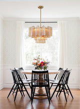 Crystorama Addis 9 Light Aged Brass Chandelier