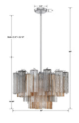 Crystorama Addis 9 Light Polished Chrome Chandelier