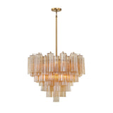 Crystorama Addis 12 Light Aged Brass Chandelier