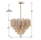 Crystorama Addis 12 Light Aged Brass Chandelier