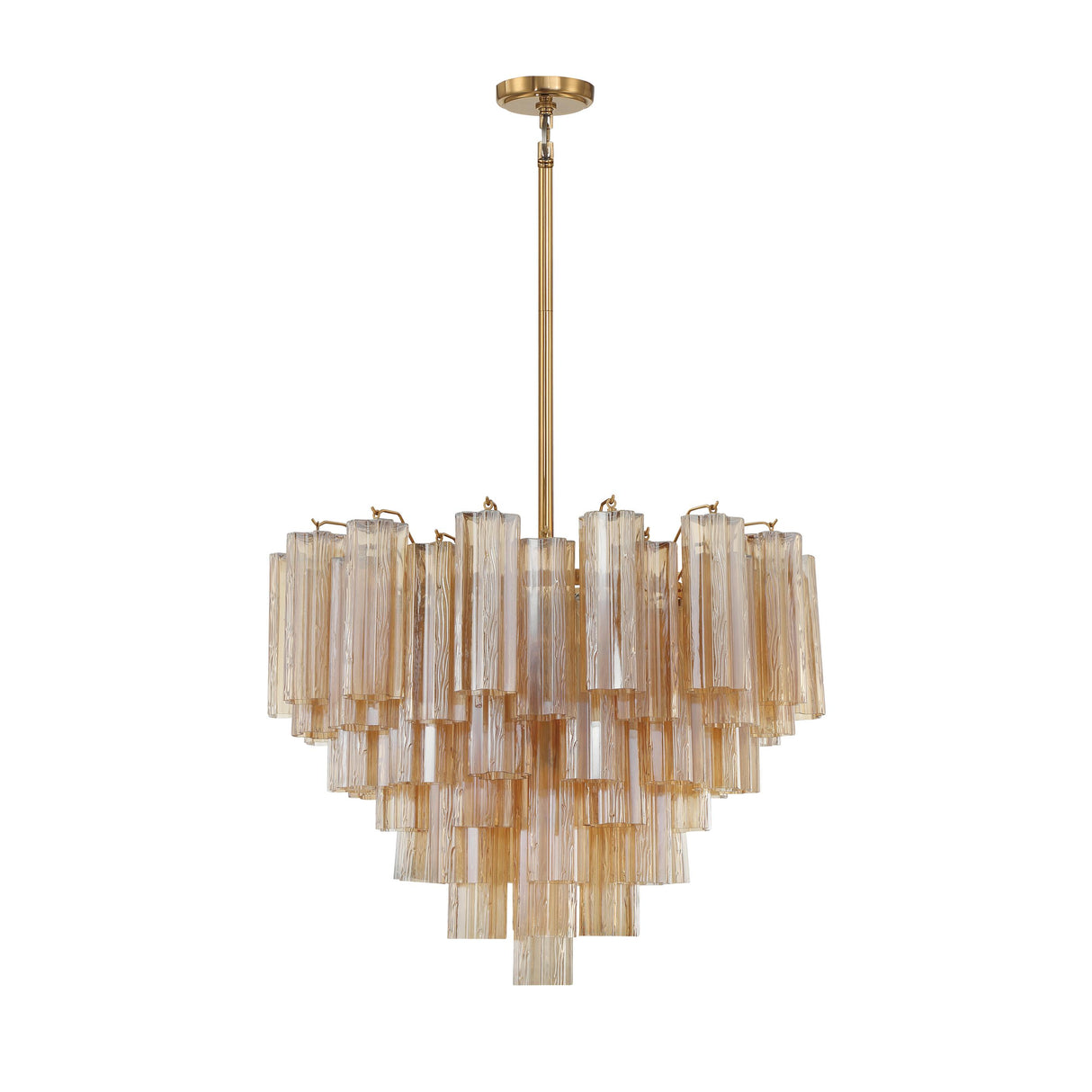 Crystorama Addis 12 Light Aged Brass Chandelier