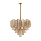Crystorama Addis 12 Light Aged Brass Chandelier