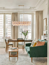 Crystorama Addis 14 Light Aged Brass Linear Chandelier