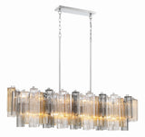 Crystorama Addis 14 Light Polished Chrome Linear Chandelier