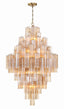 Crystorama Addis 20 Light Aged Brass Chandelier