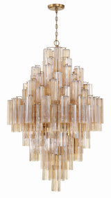 Crystorama Addis 20 Light Aged Brass Chandelier