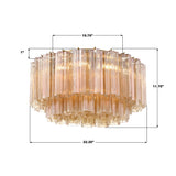 Crystorama Addis 7 Light Aged Brass Flush Mount