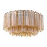 Crystorama Addis 7 Light Aged Brass Flush Mount