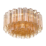 Crystorama Addis 7 Light Aged Brass Flush Mount
