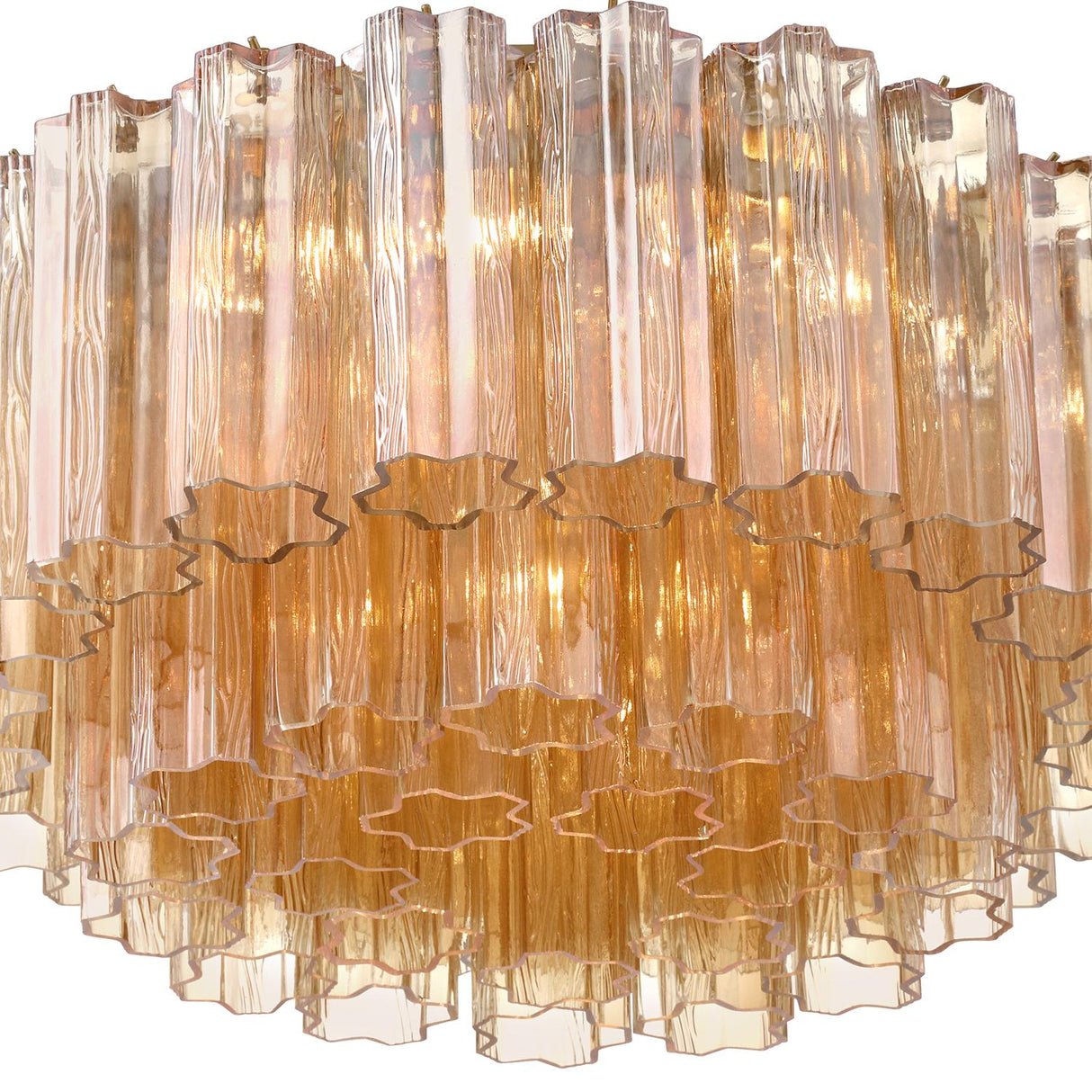 Crystorama Addis 7 Light Aged Brass Flush Mount