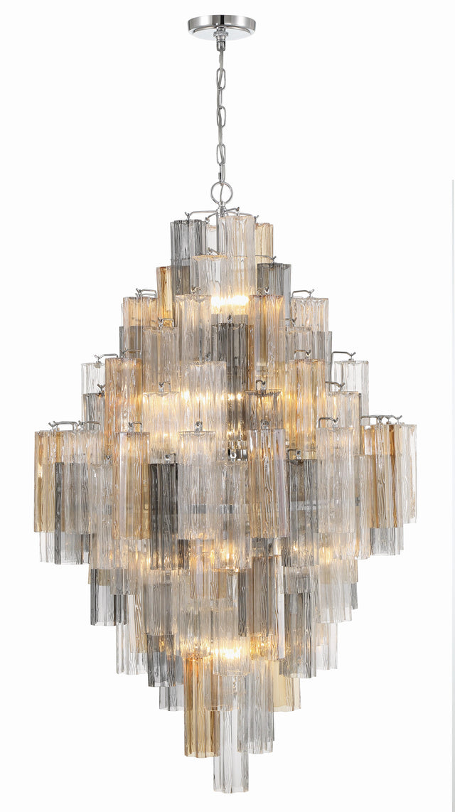 Crystorama Addis 20 Light Polished Chrome Chandelier