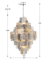 Crystorama Addis 20 Light Polished Chrome Chandelier