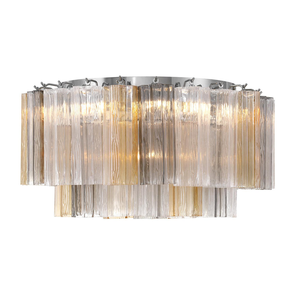 Crystorama Addis 7 Light Polished Chrome Flush Mount