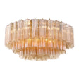 Crystorama Addis 16 Light Aged Brass Flush Mount