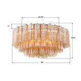 Crystorama Addis 16 Light Aged Brass Flush Mount