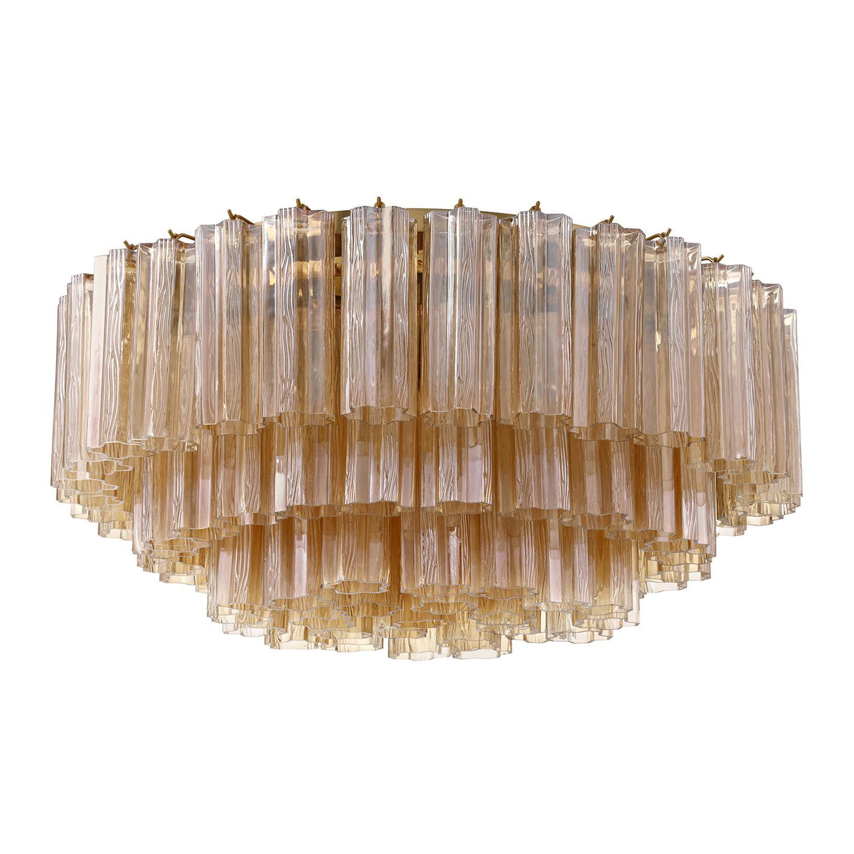 Crystorama Addis 16 Light Aged Brass Flush Mount