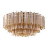 Crystorama Addis 16 Light Aged Brass Flush Mount
