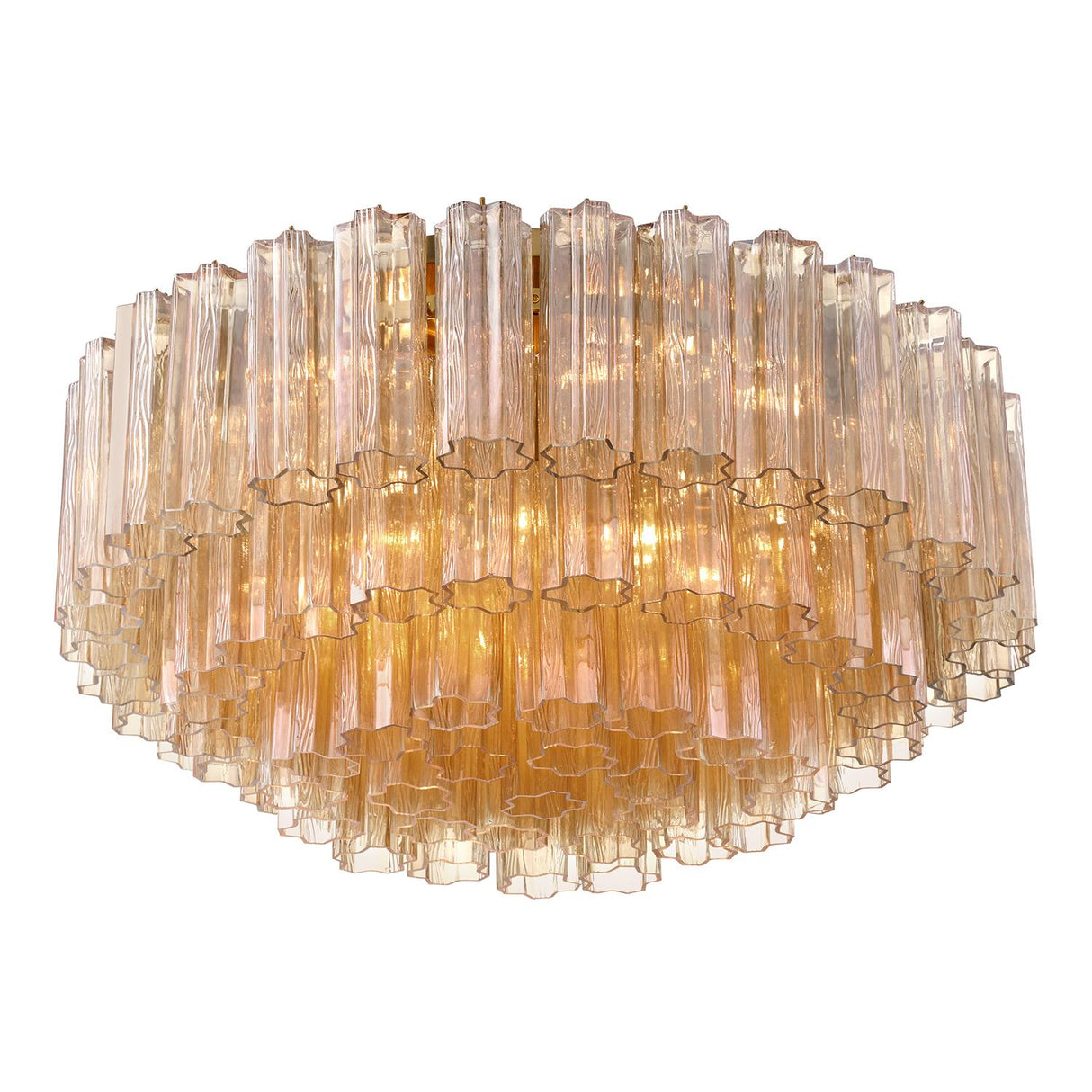 Crystorama Addis 16 Light Aged Brass Flush Mount