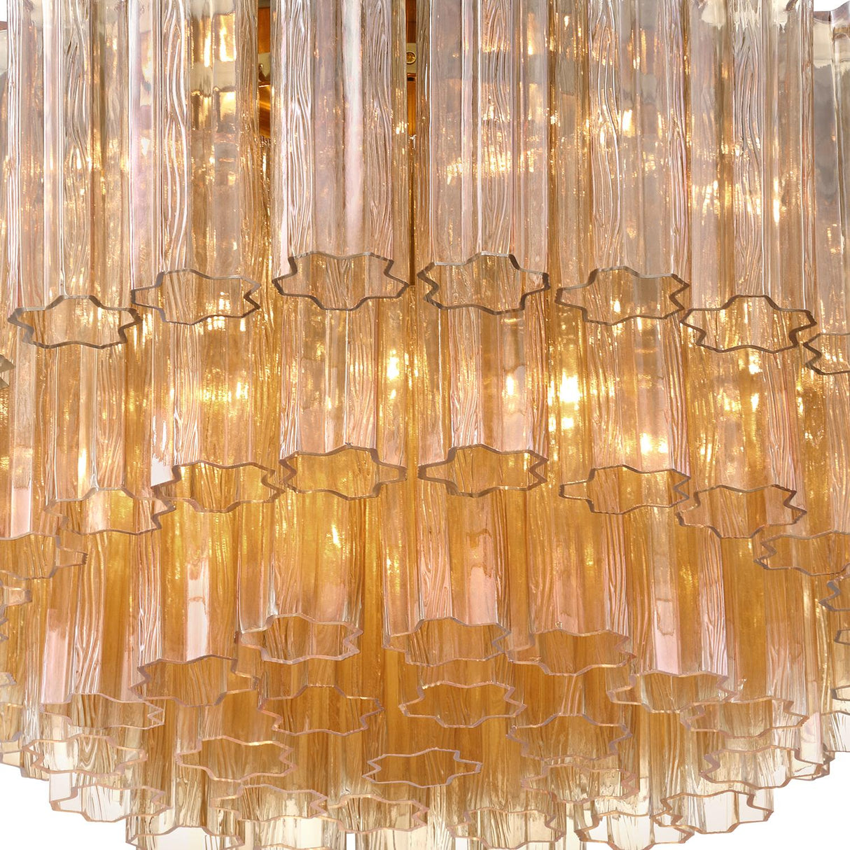 Crystorama Addis 16 Light Aged Brass Flush Mount