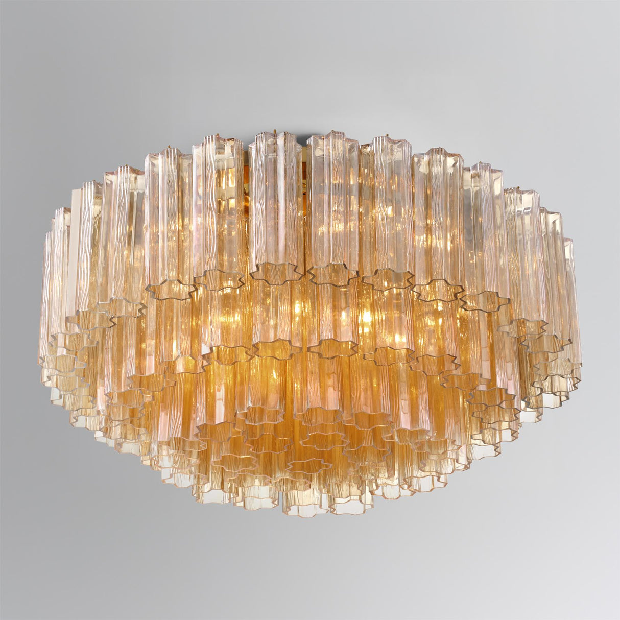 Crystorama Addis 16 Light Aged Brass Flush Mount