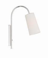 Crystorama Alexa 1 Light Polished Nickel Task Sconce