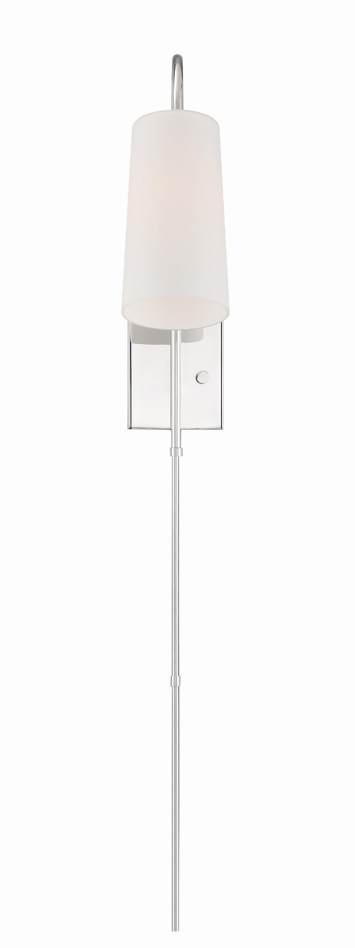 Crystorama Alexa 1 Light Polished Nickel Task Sconce