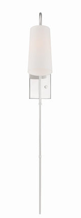 Crystorama Alexa 1 Light Polished Nickel Task Sconce