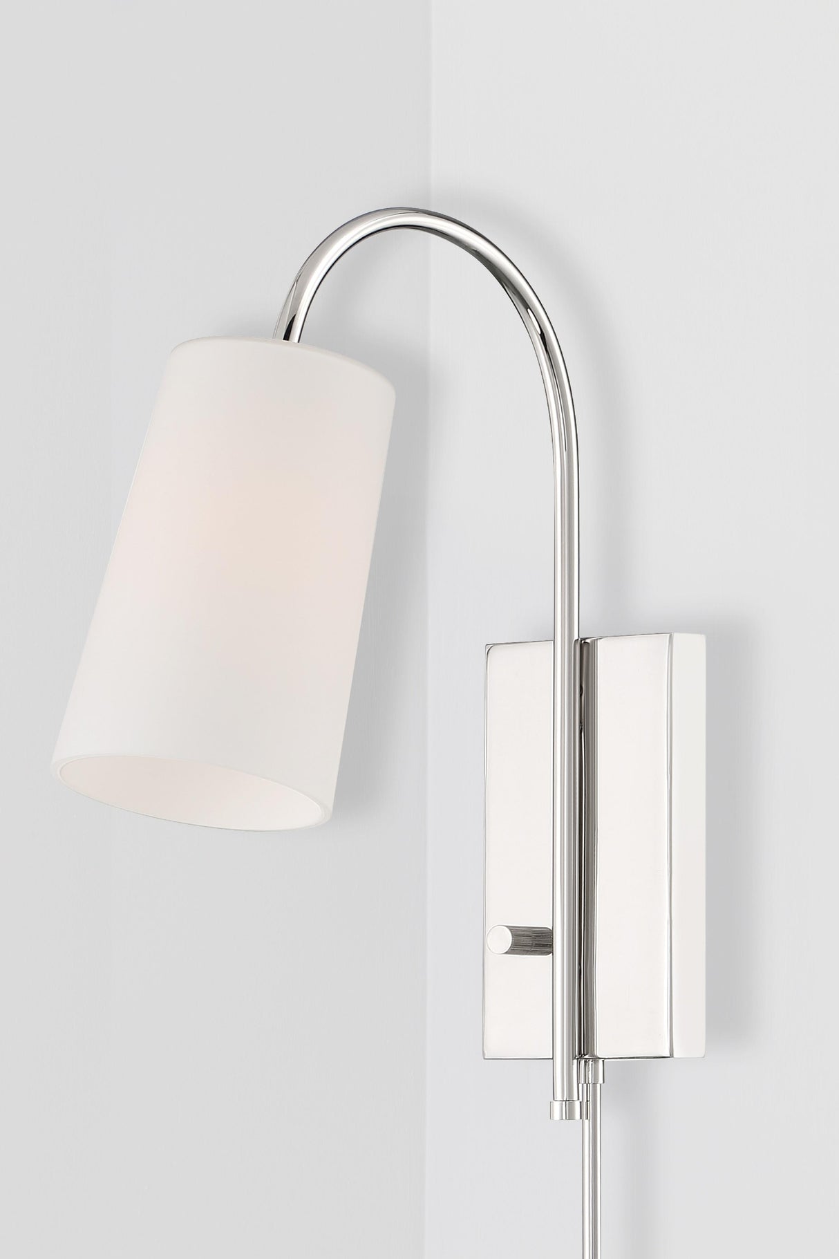 Crystorama Alexa 1 Light Polished Nickel Task Sconce