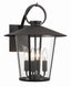 Crystorama Andover 4 Light Matte Black Outdoor Sconce