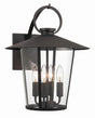 Crystorama Andover 4 Light Matte Black Outdoor Sconce